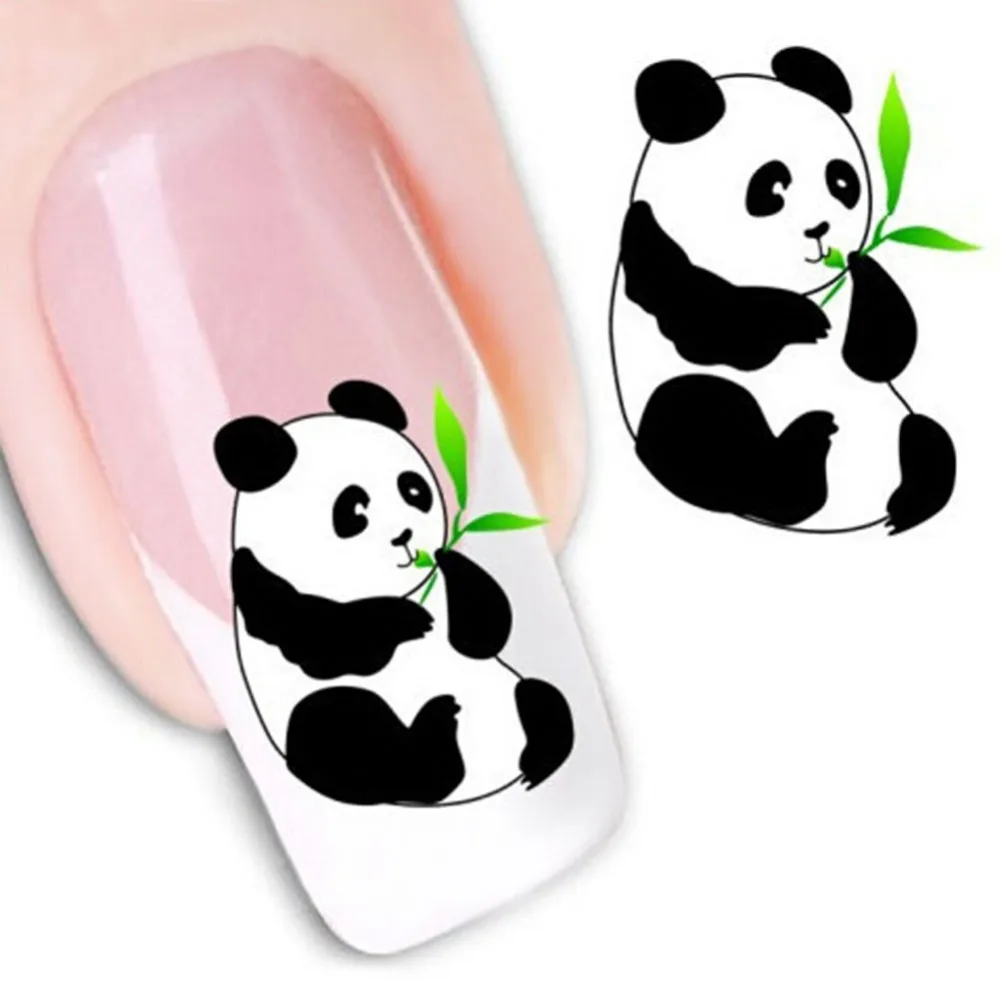 

1 Sheet!!! New Design 3D Water Transfer Printing Nail Art Sticker Decals Cute & Lovely Panda DIY Nail Decoration Styling Tools