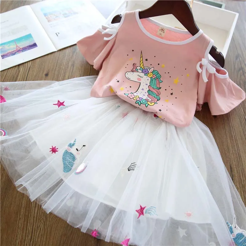 Летнее розовое платье для девочек милое детское платье маленькой принцессы для свадебной вечеринки для девочек 2, 3, 4, 5, 6 лет - Цвет: Pink 3