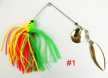 

Fishing spinner spoon lures 20pcs 16.3G rubber jig buzzbait wobble bass fishing baits pike bass lead head pesca fishing tackles