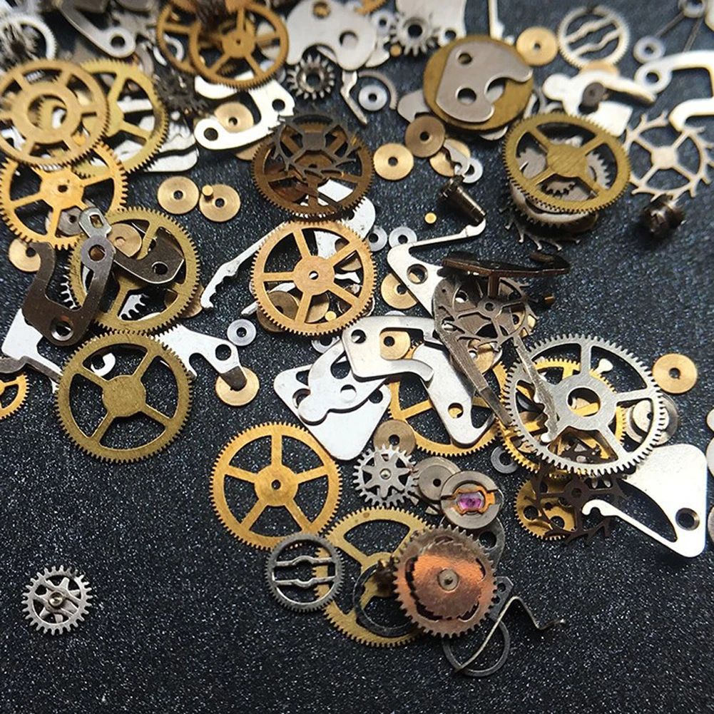 

1 Box Ultra-thin Steam Punk Parts Style Nail Studs 3D Nail Art Decorations Time Wheel Metal Manicure DIY Nail Tips Art