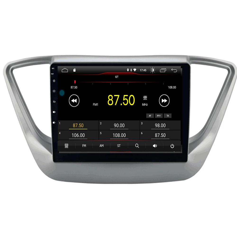 Discount 2 din Car Radio Multimedia Android 9.1 For Hyundai solaris verna accent 2016 2017 2018 2019 car dvd Navigation GPS Player 9" 4