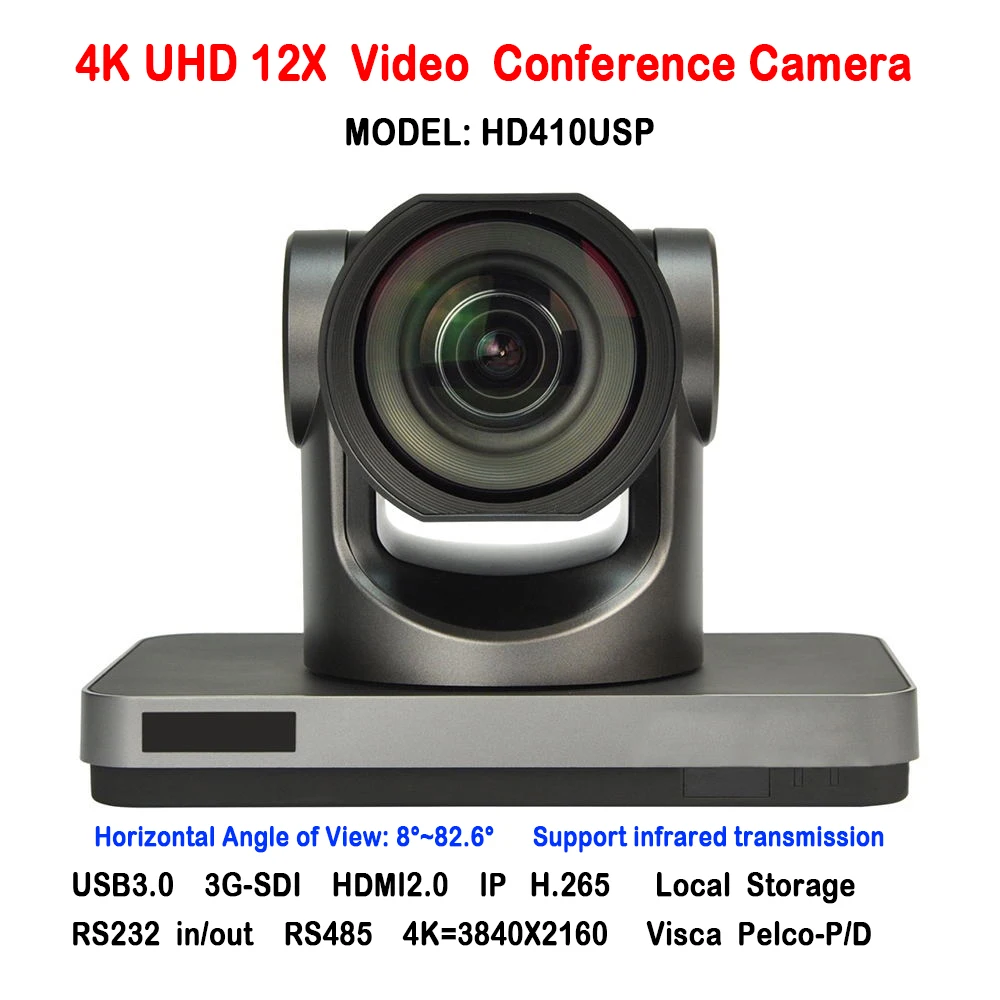 4 К Ultra HD 12X оптический зум шириной 82 градусов RS232 RS485 данных HDMI 3G-SDI USB3.0 ip ptz видео