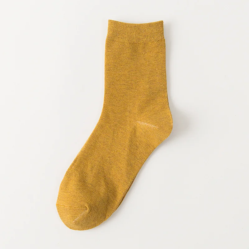 2018 новые цветные мужские деловые носки без пятки Чистый хлопок Ретро чистый цвет осенние и зимние носки