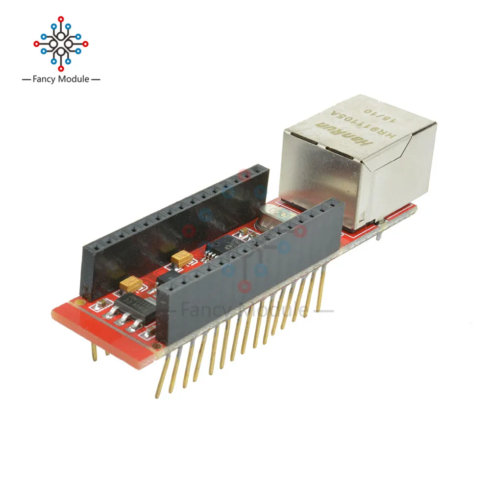 ENC28J60 Ethernet Shield V1.0 For Arduino Nano V3 Ethernet Shield RJ45 ...