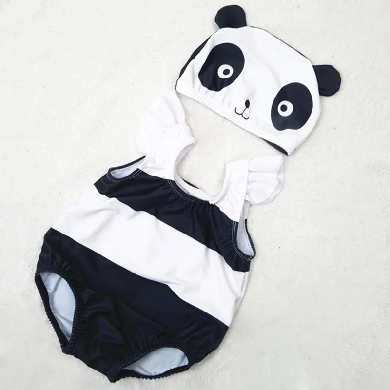 Cute Fruit Animal Shape Baby One-piece Swimsuit+Swimming Cap For Baby Girls Boys Summer Infant Toddler Water Sport Clothing kids swimsuits