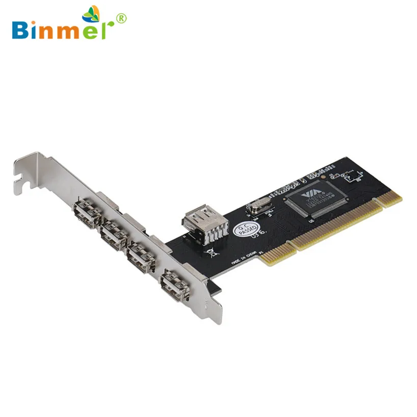 Binmer,, USB 2,0, 4 порта, 480 Мбит/с, высокая скорость, через концентратор, PCI контроллер, карта, адаптер, Sep 15