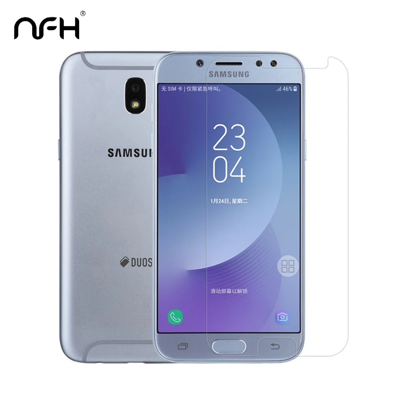 

NFH 0.3mm Tempered Glass For Samsung Galaxy J3 2017 J330F J330W Screen Explosion-proof Protection Case On J5 J7 2017 EU Version