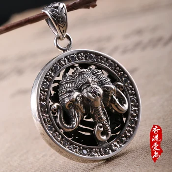 

Thai Silver Sterling Silver Pendant Trunk God Pendant Punk Restoring Ancient Ways