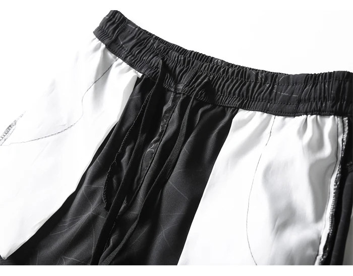 Летние Для Мужчин's Пляжные шорты модный принт узор Повседневное быстросохнущие брюки мужские бермуды прямые шорты, брюки бренд