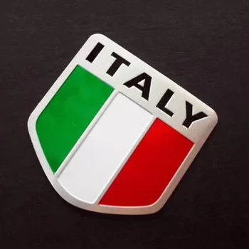 

5 Pieces 3D Aluminum ITALY Car Stickers Decal Car-Styling For Fiat Iveco Lamborghini Alfa Romeo DeTomaso Maserati Zagato