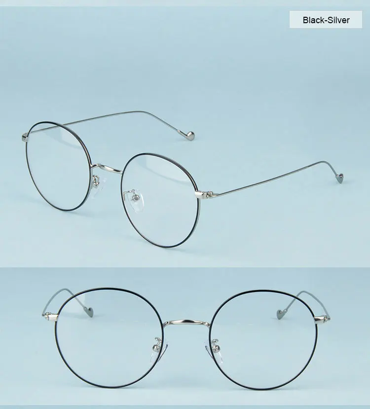 Brightzone модные ультра-легкий металлический сплав очки для Для женщин и Для мужчин близорукость рецепту Rx Оправы для очков круглые очки