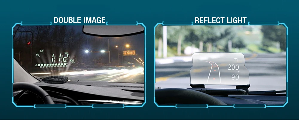 ZIQIAO Universal Mobile GPS Navigation Bracket HUD Head Up Displayer for Smartphone Car Mount Stand Phone Holder
