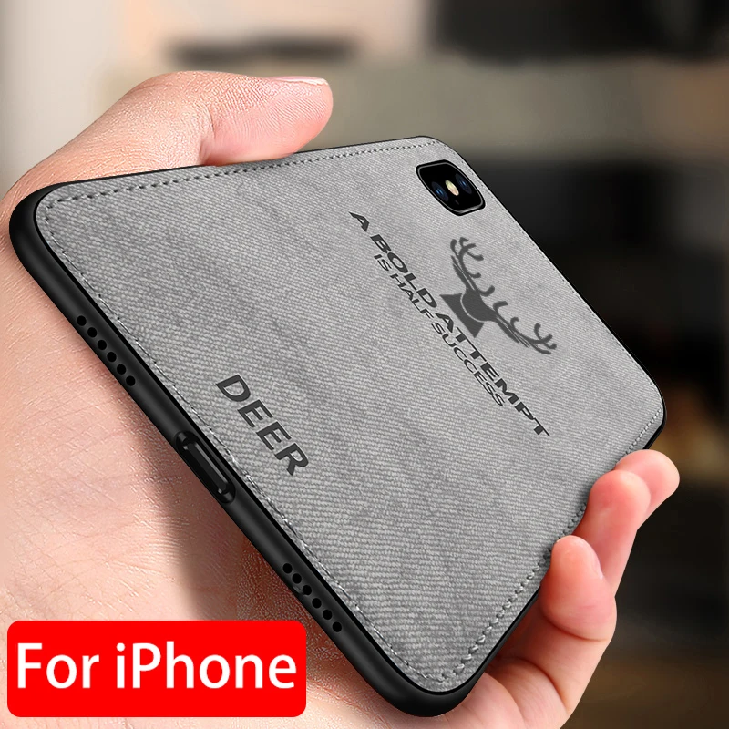 

Cloth Texture Silicone Capa for iphone 6 6s 7 8 plus case Soft TPU Canvas Back Cover for iphone X XS Max XR case iphonex i phone
