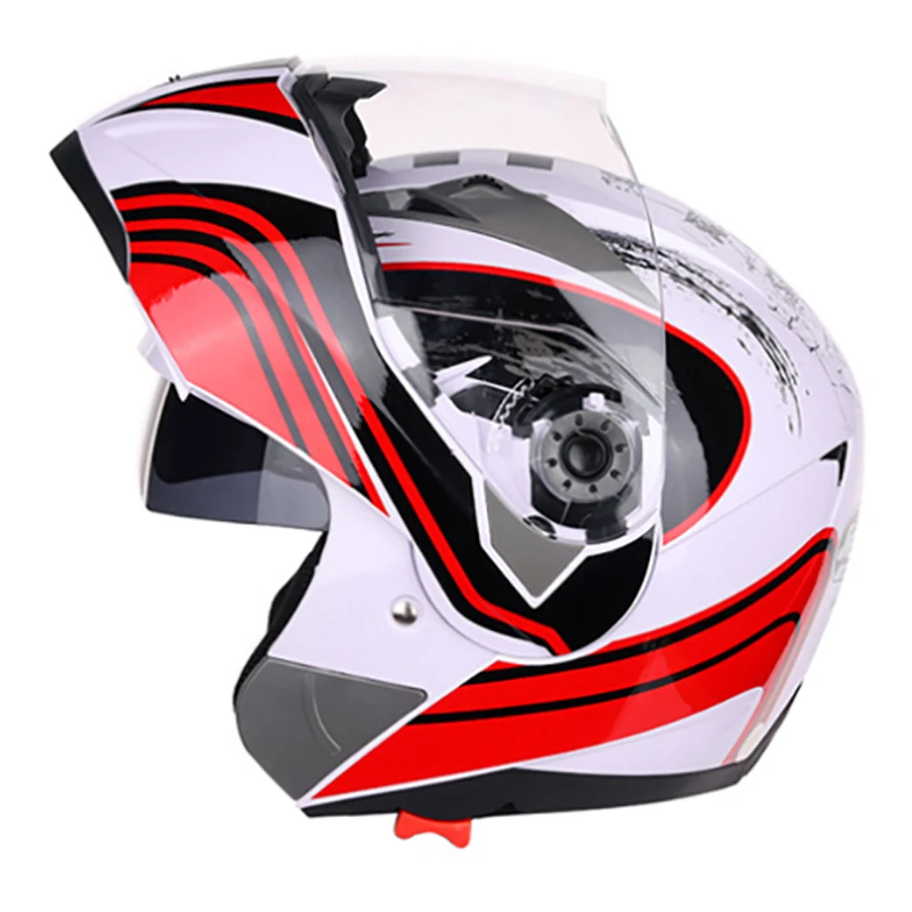 Мотоцикл Jiekai шлем для мужчин шлем для мотокросса полное лицо мото шлемы двойные линзы мотоцикл Filp Up модульная езда Casco Moto