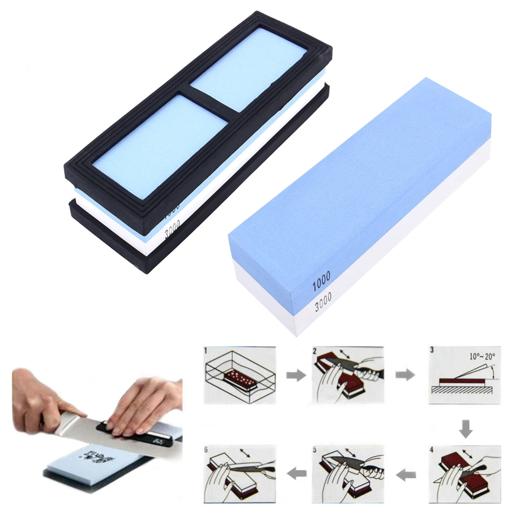 

Professional Knife Sharpener Whetstone 1000 And 3000 Dual Whetstones Sharpening Wet Stone Afiador De Faca Herramientas