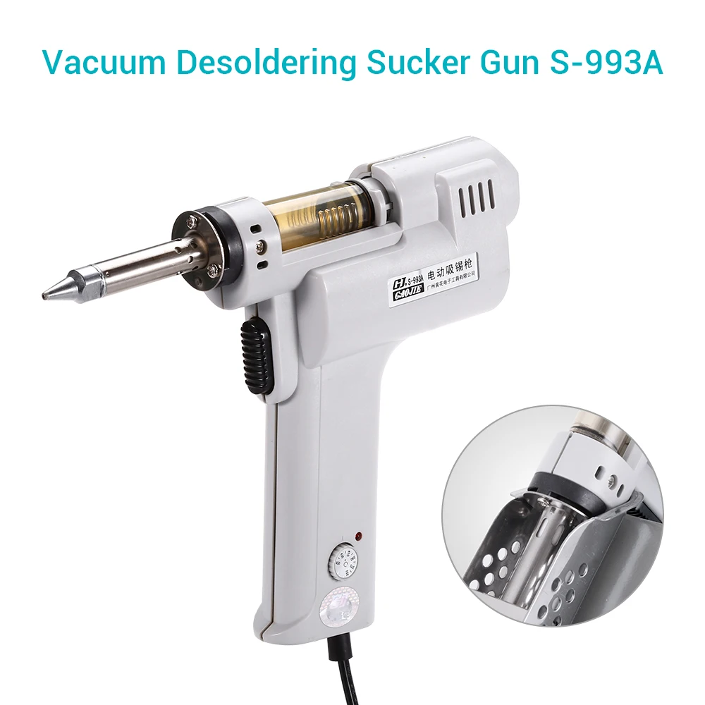 stainless steel electrode Desoldering Gun Electric Absorb Gun S-993A Vacuum Desoldering Pump Solder Sucker Gun 220V/110V 100W De-solder Gun cast iron welding rod