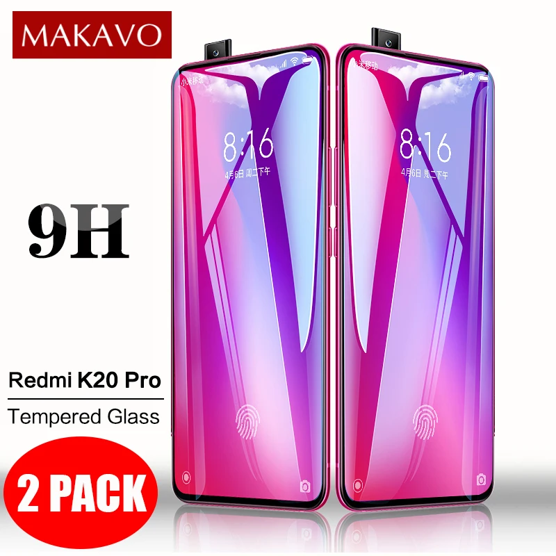 

2 Packs For Xiaomi Redmi K20 Pro Mi 9t Tempered Glass 9H Explosion-proof Screen Protector Film For Xiaomi Redmi K20 Mi 9t Glass