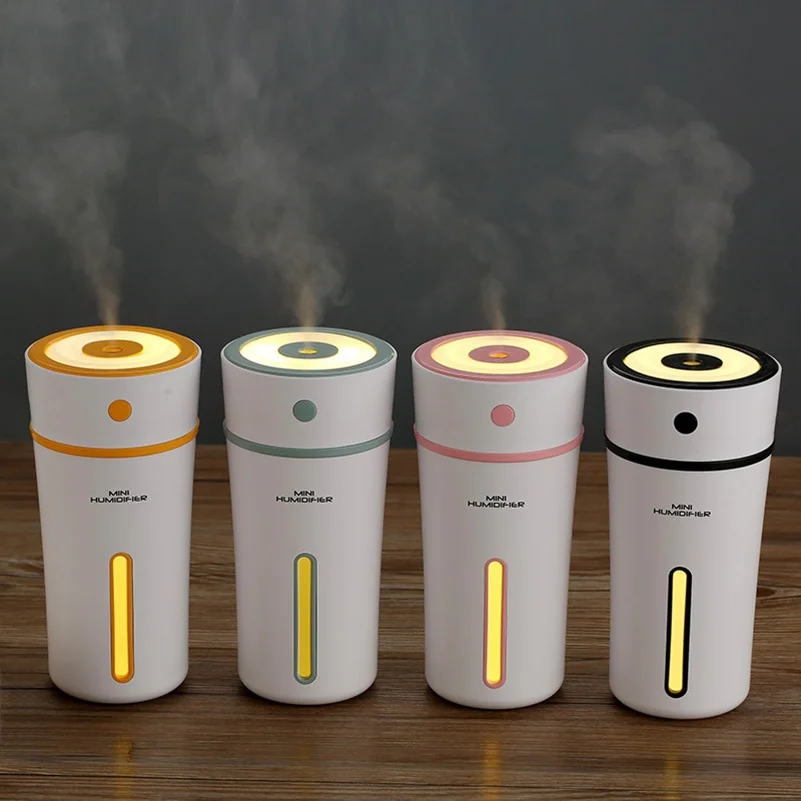 Portable USB Cool Mist Humidifier, 300ml Mini Tabletop Ultrasonic