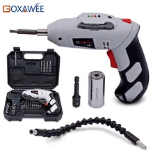 GOXAWEE 4.8V Electric Screwdriver Parafusadeira a Bateria With Chargeable Battery Cordless Drill DIY Power tools with 43 Bits