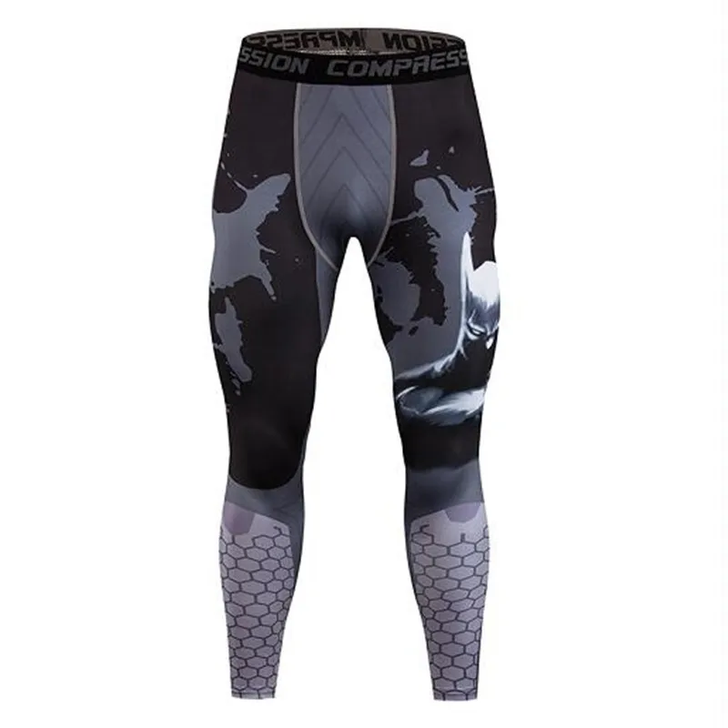 Компрессионные брюки для фитнеса Для мужчин 3d принт мужские спортивные брюки 7