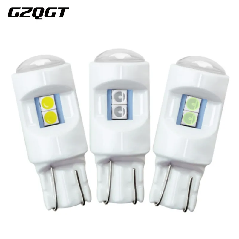 

100PCS T10 Socket W5W 6SMD 3030 ceramic width super bright LED high temperature instrument lamp license plate lamp DC12V