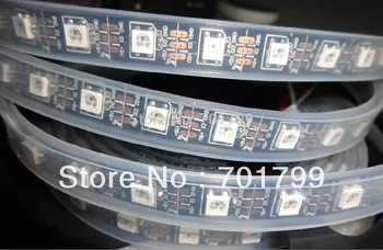 

4m DC5V WS2812B BLACK PCB led pixel srip,IP68,60pcs WS2812B/M with 60pixels