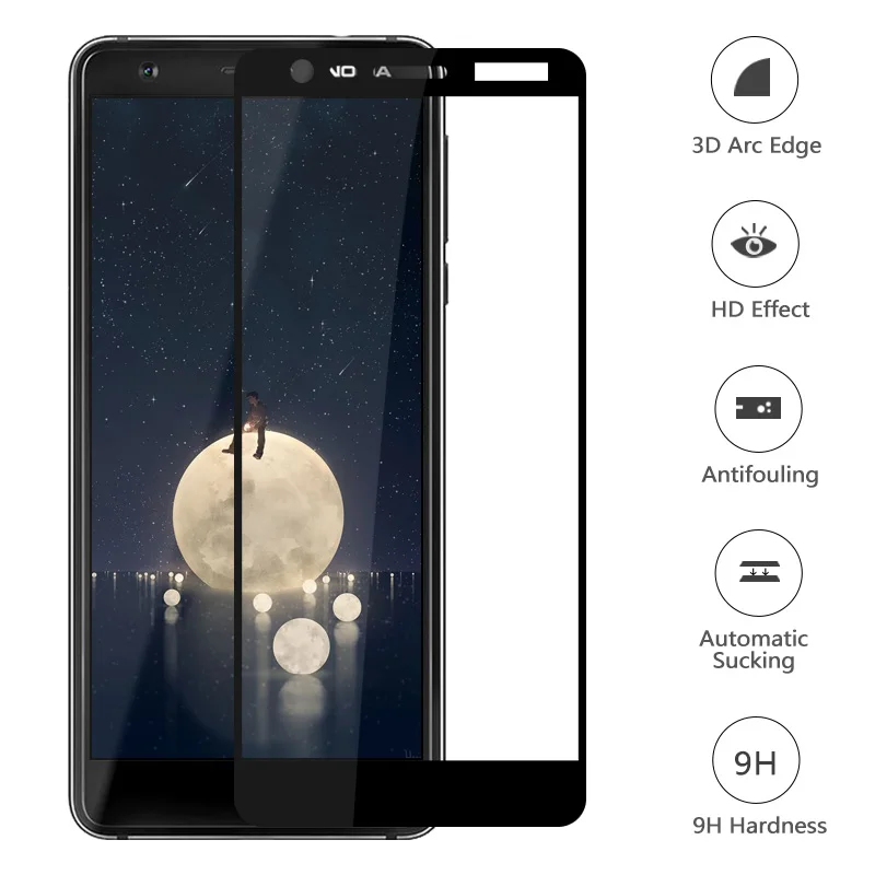 3D 9H закаленное стекло для Nokia 3 1 2018 твердое экрана TA 1063 1057 защитное стекло|Защитные
