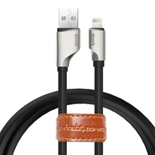 USB Cable for Apple Lightning with Leathe Strap Fast Charger Sync Data Line for iPhone 5 5s 6 6s 7 plus Phone USB Charging Line