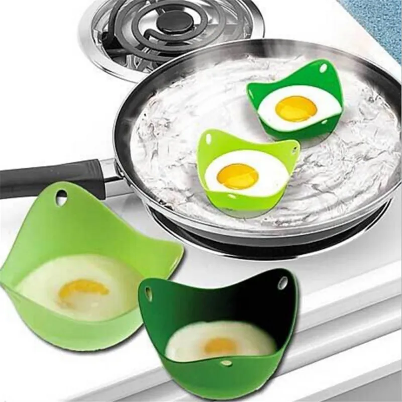 

creative 1pcs Kitchen Gadgets Silicone Egg Tray Kitchen Cooking Tools Egg Steamer Poached Egg Kitchen Accessories De Cocina-S