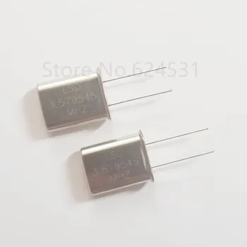 

10pcs HC-49U In-line Quartz Crystal 3.579545MHZ 3.579MHZ Passive Crystal Resonator