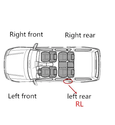 Автомобильная хромированная внутренняя ручка двери внутренняя дверная ручка для Mitsubishi Mirage Outlander Sport ASX 2012 2013 - Цвет: RL  Rear Left