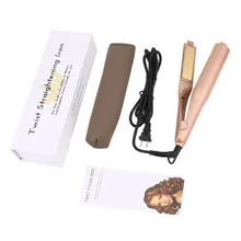 

Electric Hair Straightens & Curls 2 in 1 Ceramic Tourmaline Ionic Flat Iron Hair Straightener with Adjustable Temp US plug