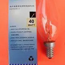 C35 E14S 220 В 40 Вт наконечник хрустальной люстры-пузырька лампа-Свеча лампа накаливания прозрачный LED079 хороший 10 шт