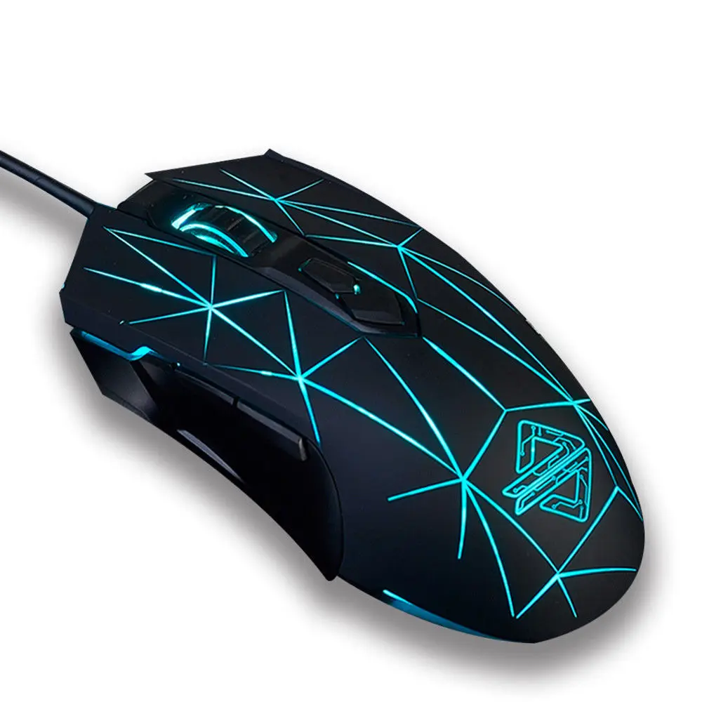 

Ajazz AJ52 Wired RGB LED Backlit Gaming Mouse Game 2400DPI USB Ergonomic Optical Professional Gamer Mouse For PC Laptop Computer