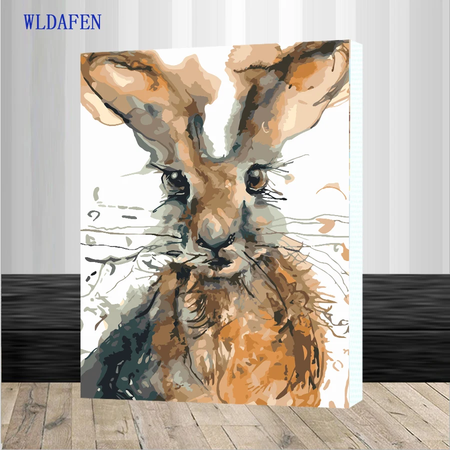 Assembly frame Animal hare Abstract Painting Diy Digital Paintng By