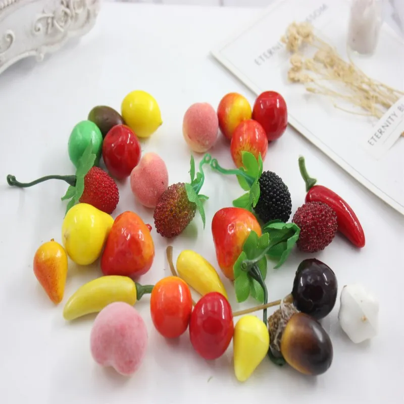 

10 pcs / package Mixed Foam Mini Simulation of Fruits and Vegetables Artificial Kitchen Toys for Children Pretend Play Toys