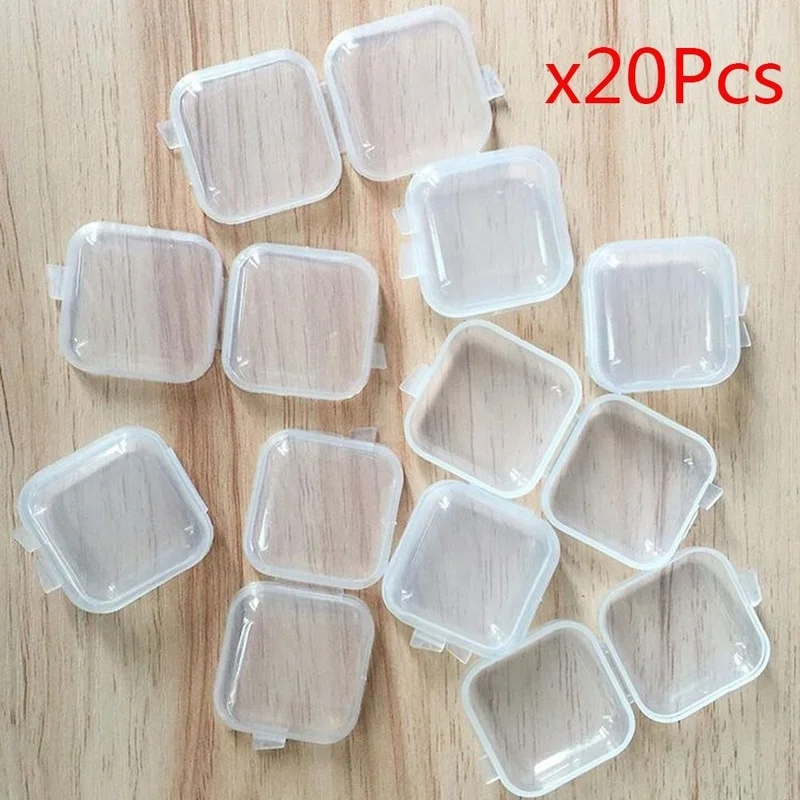 

Hoomall 20Pcs High Quality Popular Portable Plastic Earplugs Container Casket Mini Storage Box Toy Containers with Lids