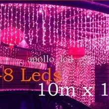 Best продаж Светодиодный Шторы огни Строка 10 м* 1 м 448 светодиодный s фон для рождественской вечеринки Свадебные украшением праздника Рождества гирляндой