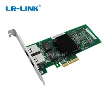 LR-LINK 9702ET Gigabit Ethernet адаптер 10/100/1000 МБ Dual Порты и разъёмы RJ45 PCI-Express Lan сетевая карта Intel 82576 Совместимость E1G42ET