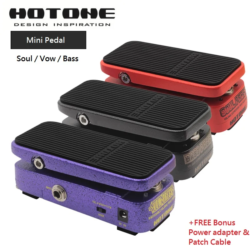 Hotone Soul/Vow/Bass Press 3 in 1 Mini Volume/Wah/Expression Effects