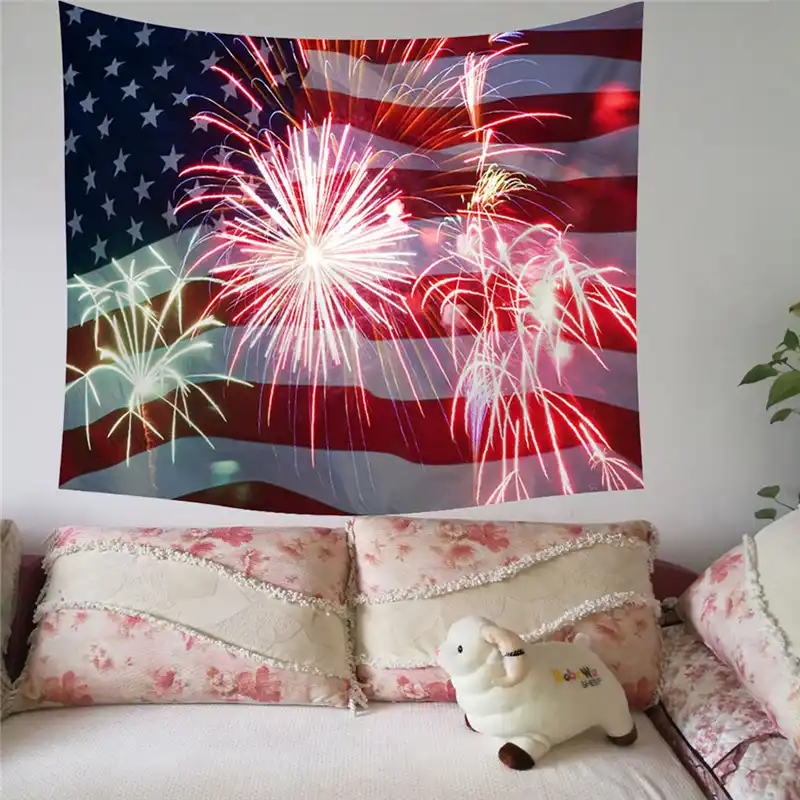 Impresion Del Dia De La Independencia Tapiz De La Familia Cadena