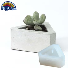 3D бетонный цветочный горшок силиконовая форма для ручной работы треугольная форма для растений цементная пластина домашняя декоративная форма формы поставщиков