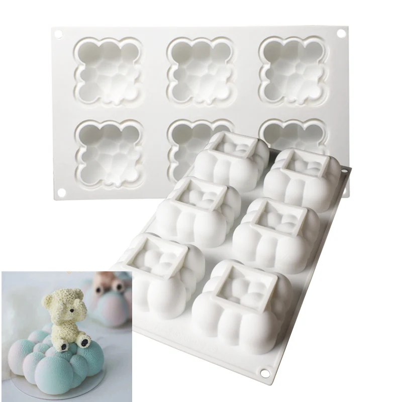 DIY мусс силиконовые формы для 3d поделок благоприятное облако воды пузырь французский десерт формы для шоколада и выпечки торт силиконовые формы