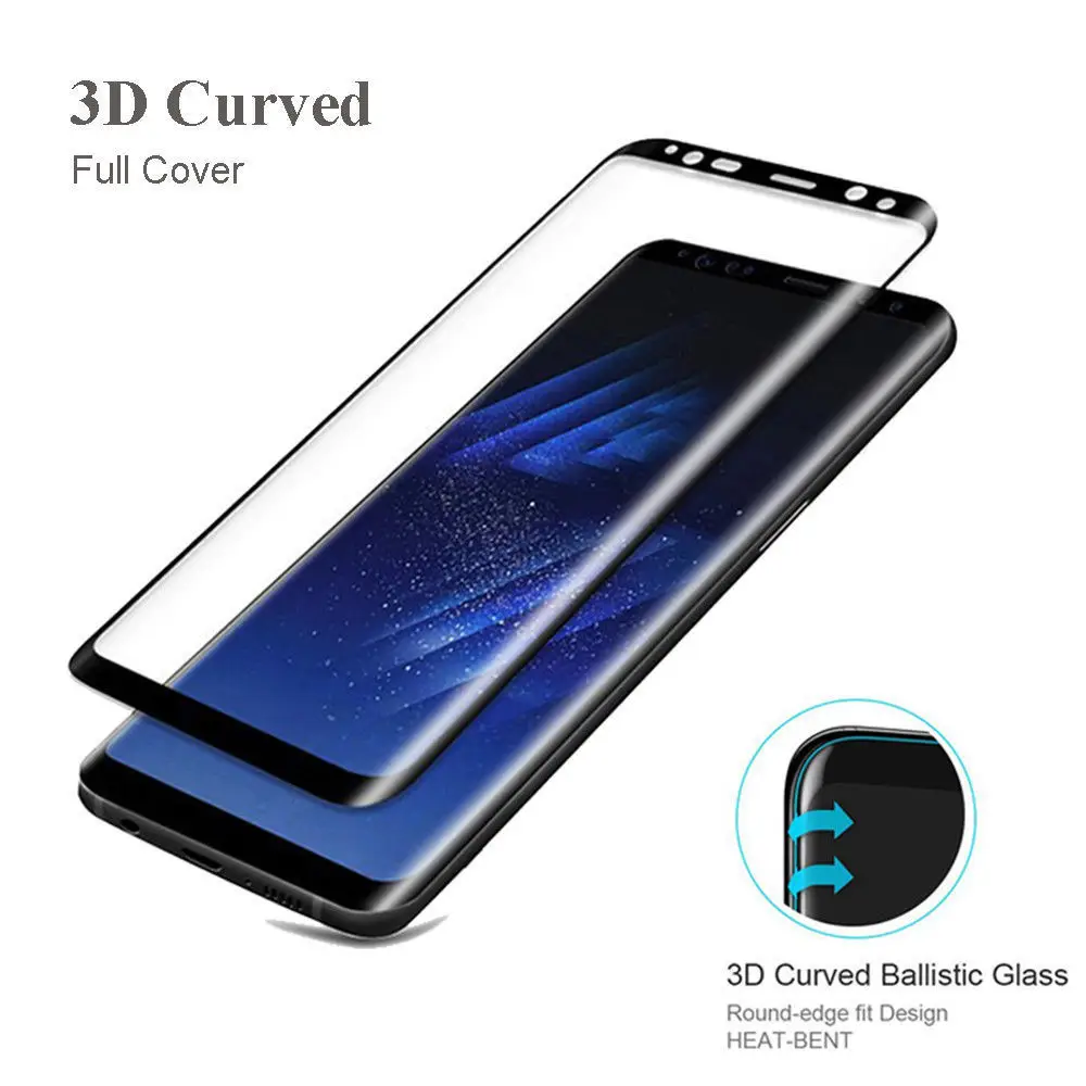 

EKDME Tempered Glass For Samsung Galaxy S10 Plus S10E S9 S8 Plus Note 8 9 S7 Edge S6 Edge 3D Round Curved Full Cover Screen