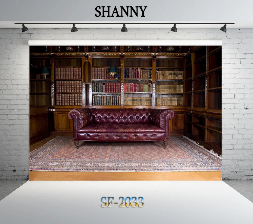 

SHANNY Vinyl Custom Photography Backdrops Prop Bookshelf Library theme Photo Studio Background SYO-2033