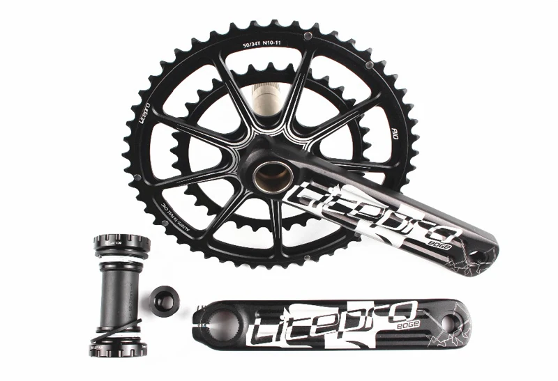 Litepro بورد AIO الجوف مزدوجة Chainring الطريق Crankset كرنك 53-39 t 50-34 t 52-36 t 170 مللي متر 172.5 مللي متر الطريق للطي سيارة دراجة أجزاء
