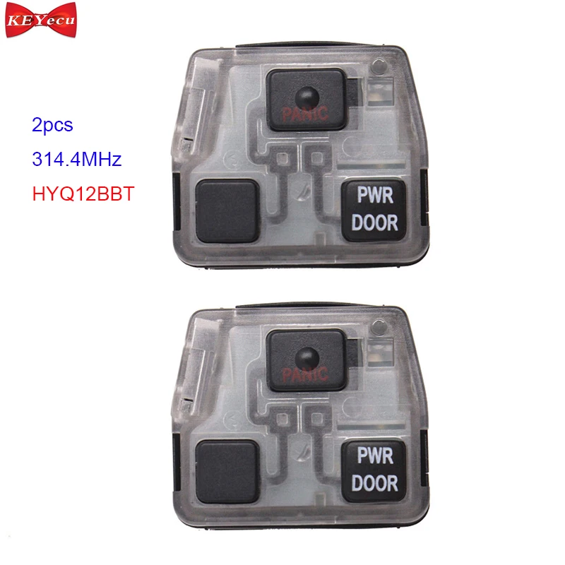 

KEYECU 2pcs for Lexus RX330 RX350 RX400h Remote Car Key Fob Control Board 3 Button 314.4MHz HYQ12BBT