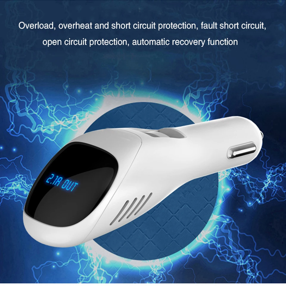 

negative ion aroma purifier car charger , phone fast charge digital displayremove odor and keep the air inside the car