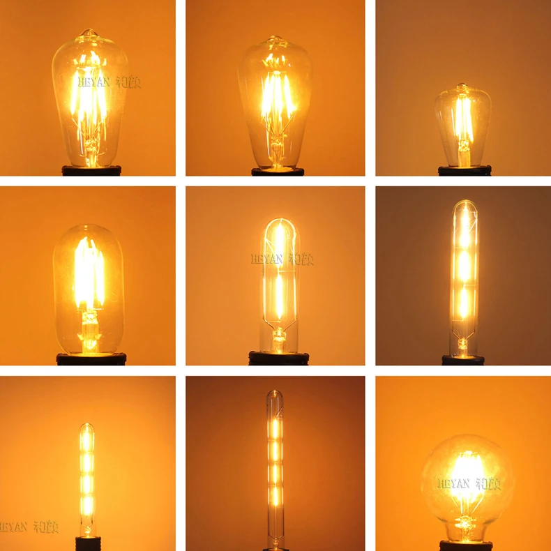 Edison LED ball bulb chandelier E27 large screw thread screw tungsten