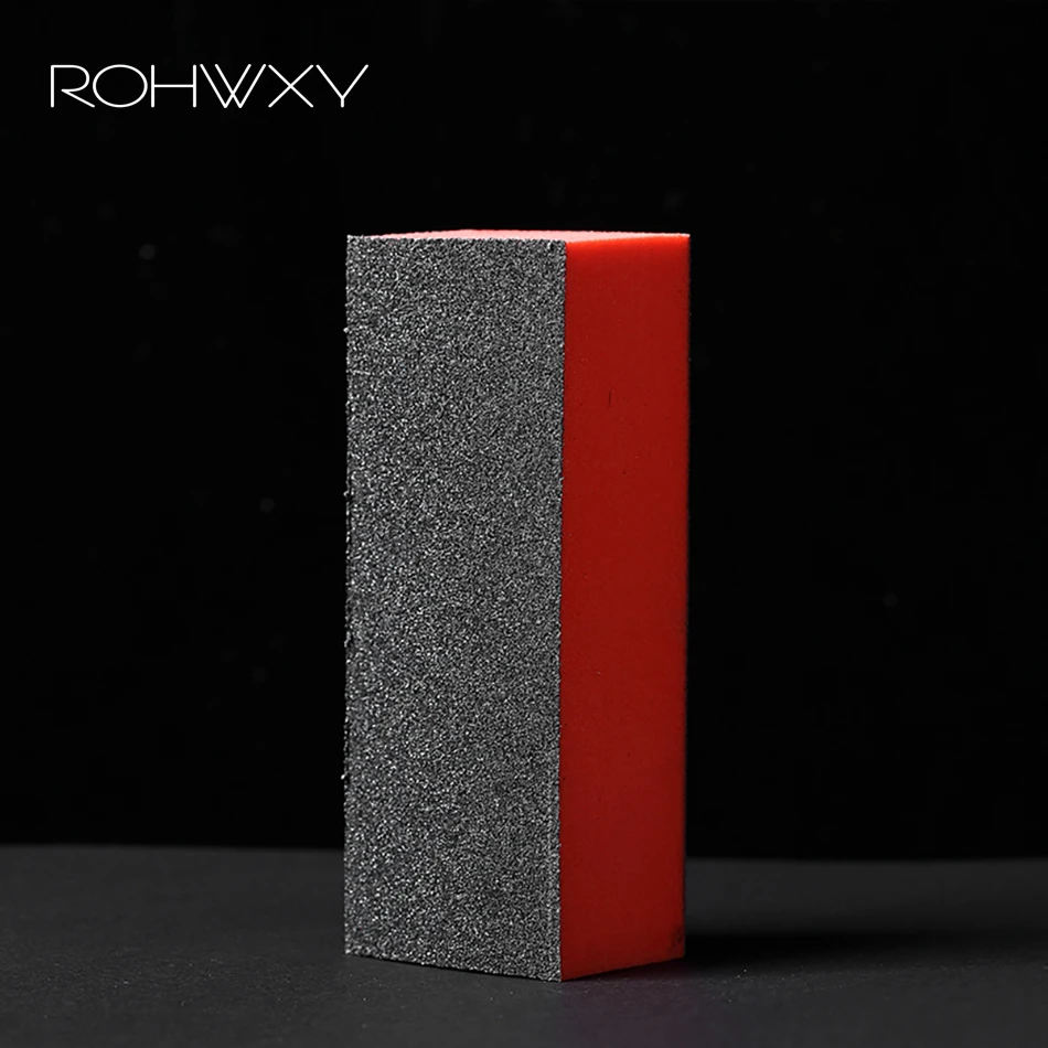 ROHWXY Черная Форма для ногтей, шлифовальный блок, пилочка для ногтей, буферный блок, маникюр с полировкой, педикюр, Шлифовальная Пилка, инструмент для дизайна ногтей